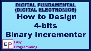 4bits Binary Incrementer using Half Adder in Digital  BE  BTech  Diploma [upl. by Zaragoza967]