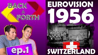 American and Puerto Rican react to Eurovision 1956 Switzerland Lys Assia Refrain [upl. by Stead]