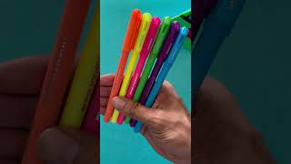 Best Neon Gel Pens in 50rs  Unboxing amp review art stationary [upl. by Ramat]