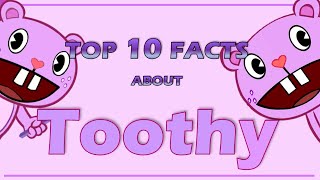 Top 10 Facts About TOOTHY From Happy Tree Friends Character review [upl. by Aikel551]