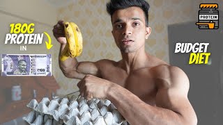 100 ₹ में 160g PROTEIN Diet Plan  Low Budget FULL DAY OF EATING [upl. by Keemahs]