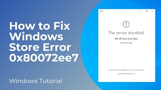 How to Fix The Microsoft Store Error 0x80072ee7 in Windows 10 [upl. by Terr224]