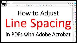 How to Adjust Line Spacing in PDFs with Adobe Acrobat [upl. by Ahsat132]