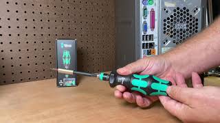 How to use the Wera 826 T Kraftform Turbo bitholding screwdriver handle [upl. by Charlie976]