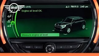 MINI USA  MINI Connected With Touchscreen  Checking Oil [upl. by Aihselat]