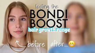 HONEST REVIEW OF BONDI BOOST HAIR GROWTH SHAMPOO amp CONDITIONER AND REPAIR SERUM its not good [upl. by Barkley]