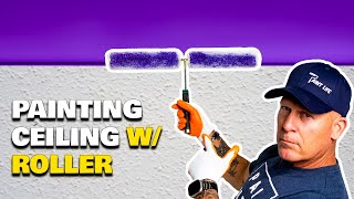 How To Paint A Ceiling With A Roller Painting A Ceiling [upl. by Tucker429]