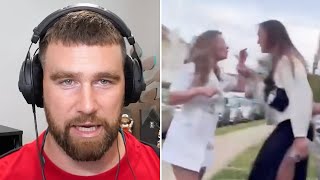 Travis Kelce REACTS to Kylie Kelce FIGHTING Fan While On Vacation With Jason After Heated Argument [upl. by Salsbury]