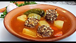 Mexican Meatball Soup Recipe  CALDO DE ALBONDIGAS  HD COOKING VIDEOS [upl. by Nuaj]