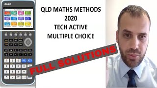 QLD Maths Methods 2020 External Exam Tech Active Multiple Choice Full Solutions [upl. by Alano]