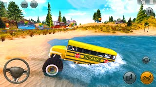 School Bus Monster Truck Driving  Off The Road Car Simulator 27  Android Gameplay [upl. by Ettigirb183]