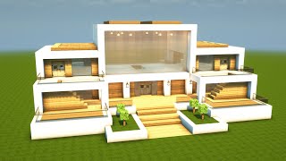 MODERNES HAUS in MINECRAFT bauen TUTORIAL HAUS 318 [upl. by Aicilev]