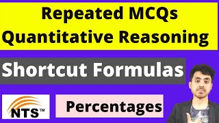 Quantitative Reasoning Most Repeated MCQs  Percentages Problems For NTS GAT NAT HAT SPSC [upl. by Srini]