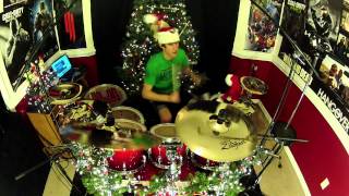 Christmas With Weezer  Drum Cover  quotWe Wish You A Merry Christmasquot  quotO Holy Nightquot [upl. by Yenots]