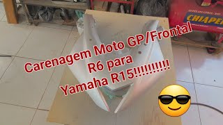 Carenagens Moto GP Carenagem frontal da Yamaha R6 para Yamaha R15 [upl. by Vig755]