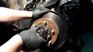 Toyota pickup wheel bearing and brake rotor replacement [upl. by Jerrol974]