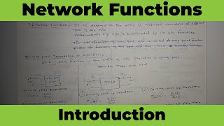 Introduction  Network Functions  Electrical Networks  Circuit Theory and Networks [upl. by Nored]