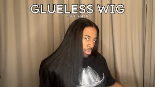 100 GLUELESS WIG INSTALL  NO GLUE  BEGINNER FRIENDLY WIG INSTALL  ISEE HAIR [upl. by Parks867]