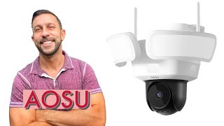 AOSU Floodlight Camera Wired 3K UHD Security Camera Outdoor [upl. by Derriey]