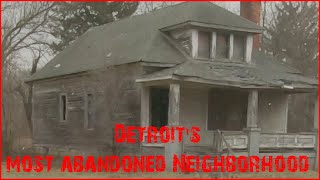 This Detroit Neighborhood is Almost Completely Abandoned City Airport Neighborhood Detroit 4K [upl. by Alita]