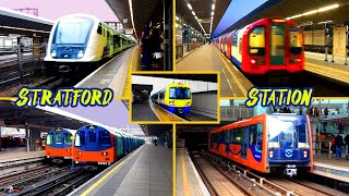 Stratford Station  National Rail  Underground  DLR  Overground  London [upl. by Lyram]