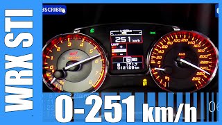 2016 Subaru WRX STI Acceleration FAST 0251 kmh Beschleunigung Test Autobahn [upl. by Siramad]