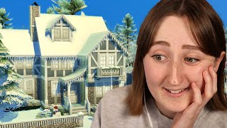 building a snowy winter house in the sims Streamed 121124 [upl. by Ashly]