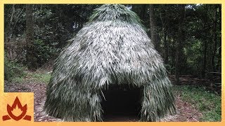 Primitive Technology Thatched Dome Hut [upl. by Kristyn]