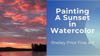 Painting a Sunset in Watercolor [upl. by Brittni]