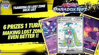 Unstoppable Tsareena EX Lost Zone Deck 6 Prizes 1 Turn Pokemon TCG [upl. by Sinaj38]