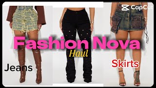 Fashion Nova Haul Skirts amp Jeans [upl. by Suirad525]