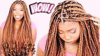 How To BOX BRAIDS Tutorial For Beginners VERY DETAILED ON YOURSELF [upl. by Pollak]