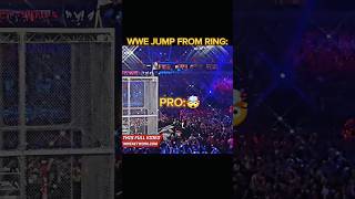 WWE JUMP FROM RING wwewwewwewrestler [upl. by Hewett581]