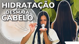 FIZ UMA HIDRATAÇÃO DESMAIA CABELO CASEIRO  Cabelo Alinhado e Sem Frizz [upl. by Cyrill]