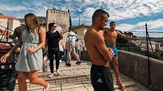 Kujundziluk Old Bazaar and Mostar Bridge  Bosnia and Herzegovina WALKİNG TOUR 4K [upl. by Franciska800]