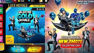 Free Fire Valentines Day New Emote amp Gold Royale  Free Fire New Bundle Royale  FF New Event [upl. by Accebor]