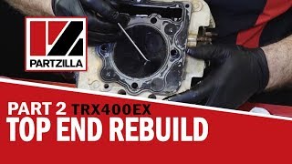 400EX Top End Rebuild Part 2 Cylinder Head Inspection  Partzillacom [upl. by Nanerb362]