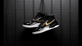 Air Jordan Legacy 312 Black Metallic Gold  On Feet [upl. by Nawud750]