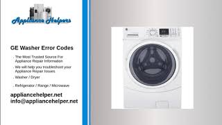 GE Washer Error Codes [upl. by Fania]