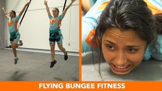 We Tried The Flying Bungee Workout [upl. by Leaffar]