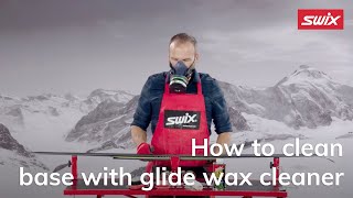 How to clean base with Swix Glide Wax Cleaner  alpine [upl. by Eikram524]