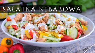 Sałatka kebabowa Sałatka a la gyros Sałatka na imprezę Domowy sos czosnkowy [upl. by Ethban]