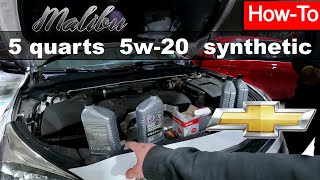 Quick HowTo Chevy Malibu Oil Change 20132015 25L Engine [upl. by Ronnoc336]