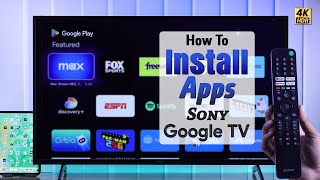 Sony Google TV How To Install Apps Download [upl. by Biel347]