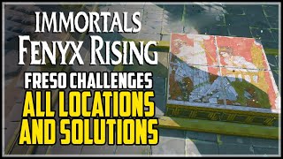 All Fresco Myth Challenges Locations and Solutions Immortals Fenyx Rising [upl. by Asilehc642]