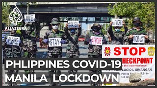 Philippines Parts of Manila impose twoday ‘hard lockdown’ [upl. by Anohs]