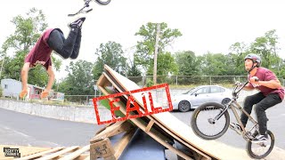 Junk Pile Ramp Backflip Bail Was Crazy [upl. by Aronaele]