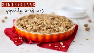 RECEPT Sinterklaas appelkruimeltaart LEKKER EN SIMPEL [upl. by Gerstein353]