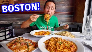 Boston Food Tour  HUGE ITALIAN FOOD  16” Chicken Parmesan Sub  Boston Massachusetts [upl. by Annaik690]