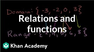 Relations and functions  Functions and their graphs  Algebra II  Khan Academy [upl. by April]